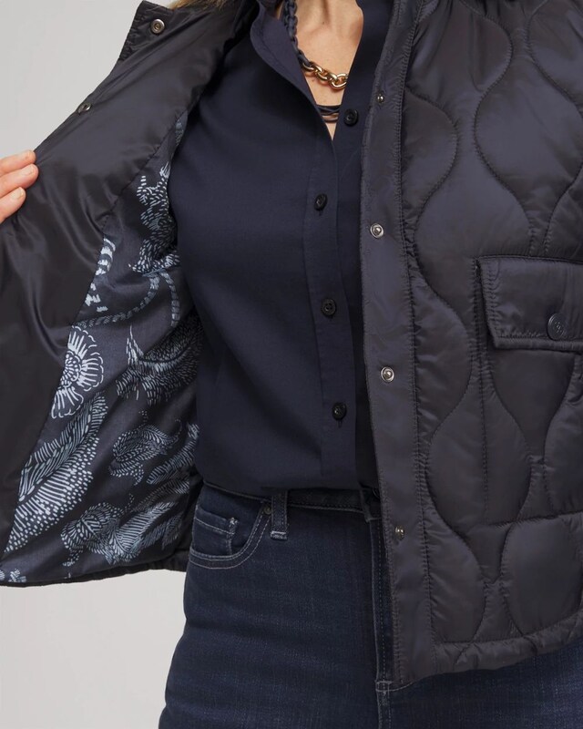 Cropped Quilted Jacket - image 4